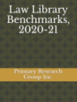 cover image of Law Library Benchmarks, 2020-21 